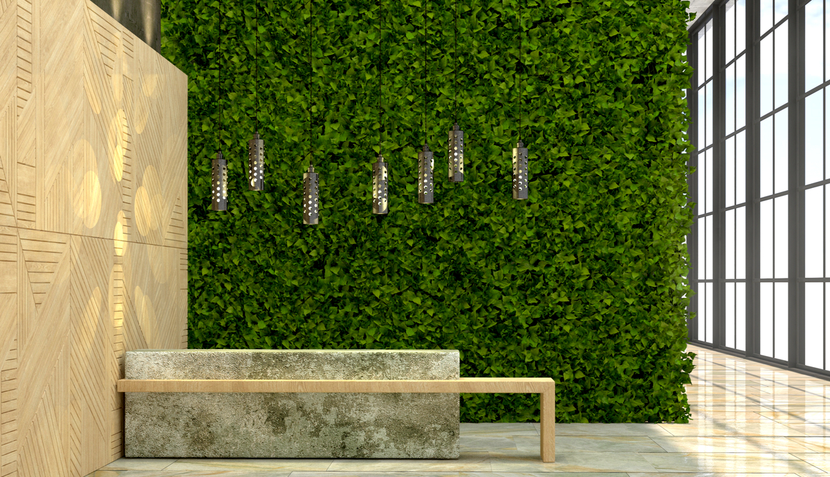 biophilic green wall